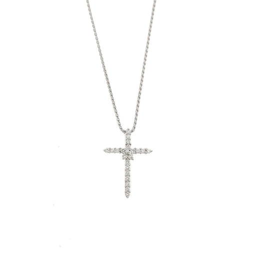 Collier Collier pendentif croix diamants 58 Facettes 27752