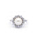 Bague 54 / Blanc/Gris / Or 750‰ Bague Perle Et Diamants 58 Facettes 230045SP