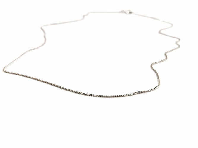 Collier Collier Maille gourmette Or blanc 58 Facettes 1152875CD