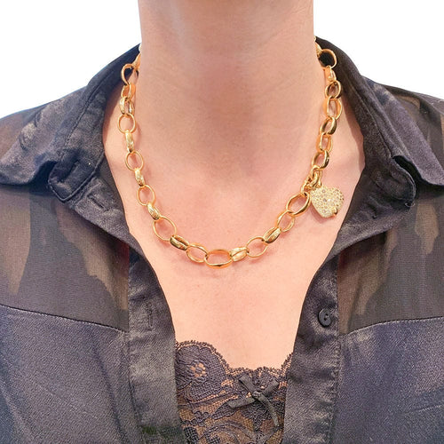 Collier Collier Pomellato, "Sabbia", or rose et diamants bruns. 58 Facettes 33271