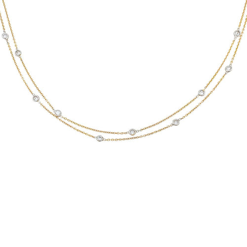 Collier Collier "Gouttière" deux ors et diamants. 58 Facettes 27921