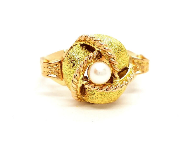 Bague 58 Bague Art déco Or rose Perle 58 Facettes 718108CN