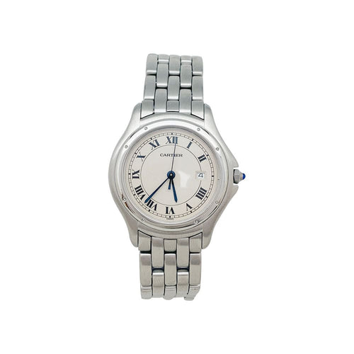 Montre Montre Cartier "Panthère Cougar" en acier. 58 Facettes 30674