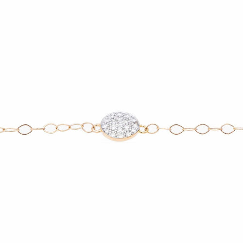 Bracelet Ginette NY Bracelet Mini Diamond Ever Disc Bracelet Or rose diamant 58 Facettes 2394630CN