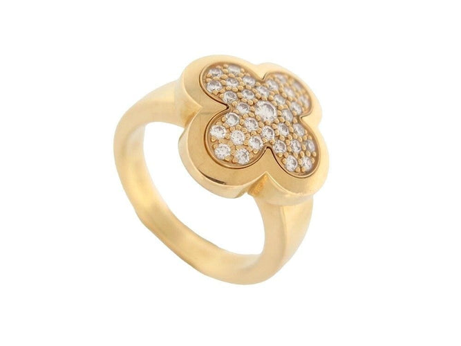 Bague 52 vintage bague VAN CLEEF & ARPELS pure alhambra 52 or jaune diamants 58 Facettes 252813