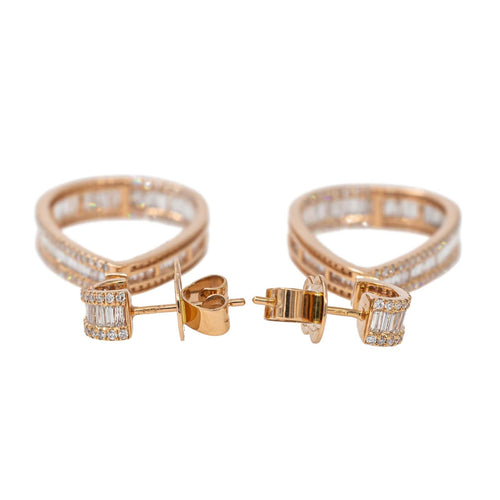 Boucles d'oreilles Boucles d'oreilles Pendantes Or rose Diamant 58 Facettes 2660051CN