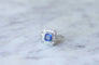Bague Bague Art Déco saphir de Ceylan entourage diamants 58 Facettes
