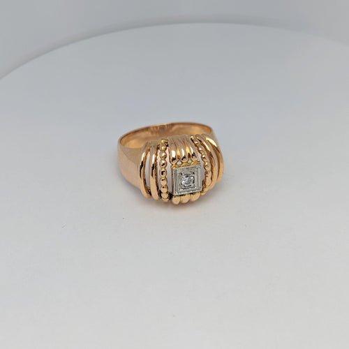 Bague Bague en or rose et diamant 58 Facettes 15997