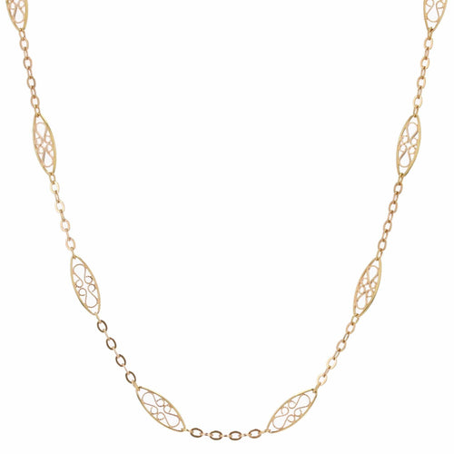 Collier Chaine ancienne or et filigranes 58 Facettes 23-070B