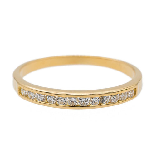 Bague 50 Bague Demi alliance Or jaune Diamant 58 Facettes 2719084CN