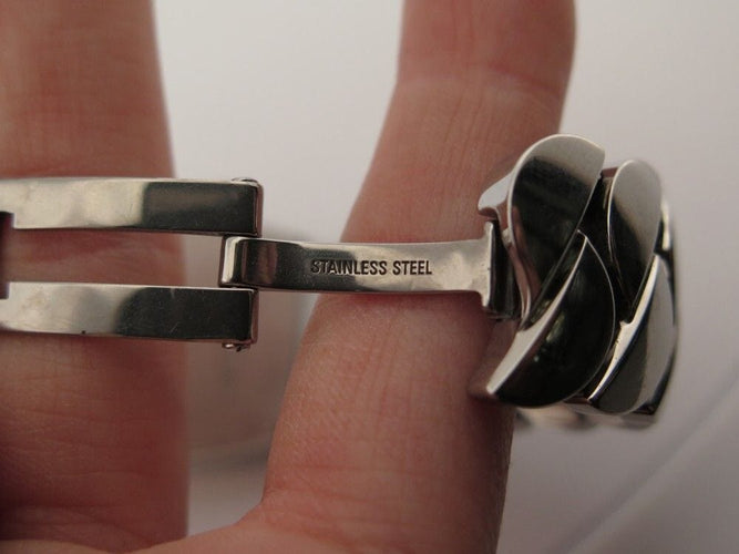 Montre montre CARTIER la dona large 2835 28 mm quartz acier palladie 58 Facettes 253462