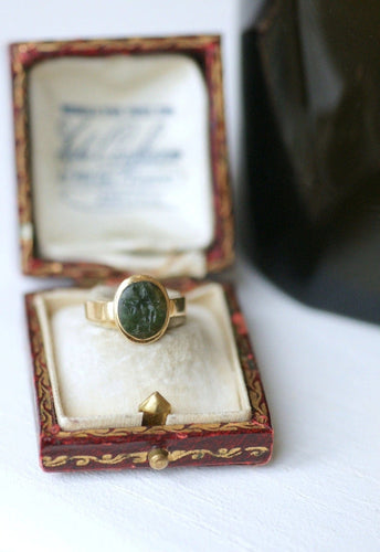 Bague Bague intaille jaspe sanguin sur or 58 Facettes