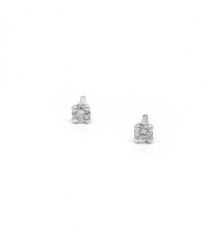 Boucles d'oreilles Blanc/Gris / Or 750‰ Puces d'oreilles Diamants 58 Facettes 220550R