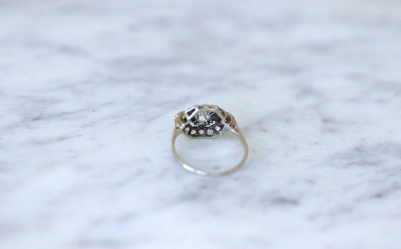 Bague Bague carrée Art Déco diamants 58 Facettes
