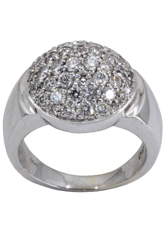 Bague 55 BAGUE DÔME PAVAGE DIAMANTS 58 Facettes 059041