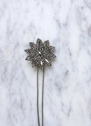 Accessoire Peigne ancien Fleur en pointes d'acier 58 Facettes