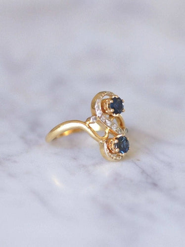 Bague Bague Toi & Moi vintage saphirs et diamants 58 Facettes