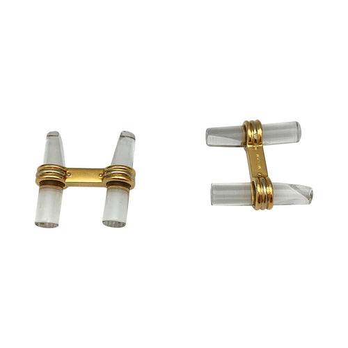 Boutons de manchette Boutons de manchette Van Cleef & Arpels en or jaune, quartz et hématites. 58 Facettes 31048