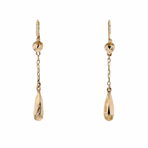 Boucles d'oreilles Boucles d'oreilles gouttes d'or facetté 58 Facettes 19-319A