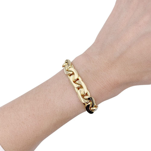 Bracelet Bracelet maille "Haricot", or jaune 58 Facettes 32655