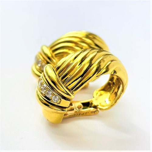 Boucles d'oreilles Boucles d'Oreilles Or jaune & Diamants 58 Facettes 20400000646