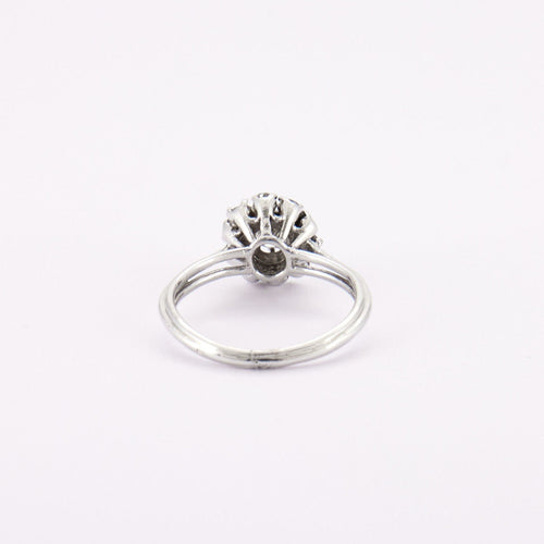 Bague 54 SOLITAIRE DIAMANTS, OR BLANC 58 Facettes
