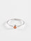 50 Bague Solitaire Saphir Orange et Or Blanc 58 Facettes