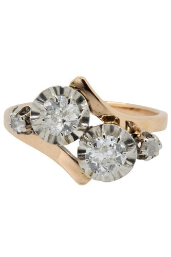 Bague TOI ET MOI ANCIEN 58 Facettes 043421