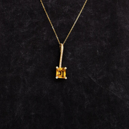 Pendentif Pendentif Citrine Diamant 58 Facettes 2.159