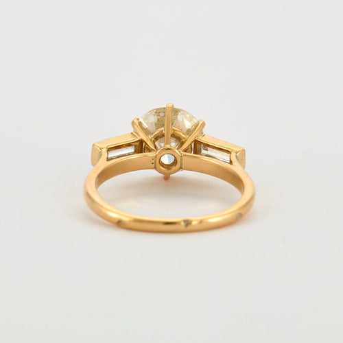 Bague 55 Bague Solitaire diamant 2,85 ct or jaune 58 Facettes