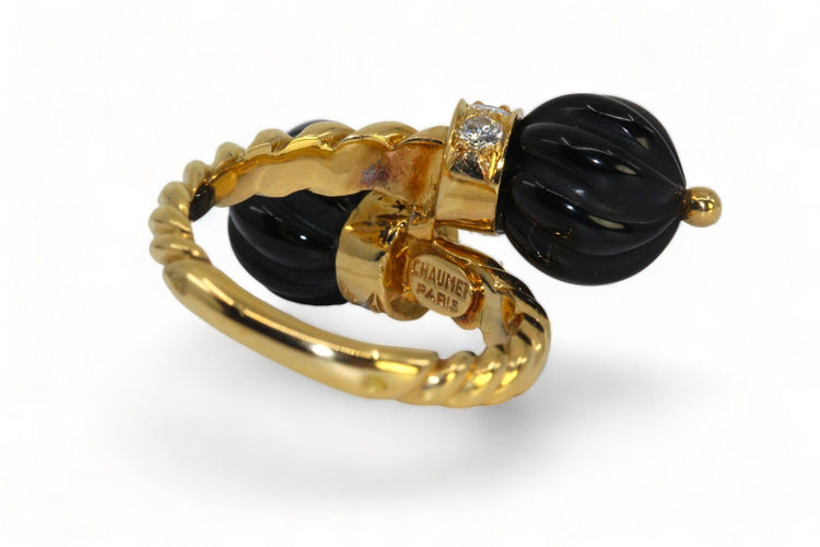 Bague CHAUMET - Bague Onyx Diamants 58 Facettes