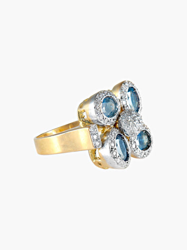 Bague 52 Bague Saphirs et Diamants 58 Facettes