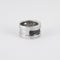 Bague 55 Bague en or gris, pavage diamants blanc et noir 58 Facettes