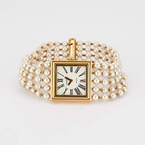 Montre CHANEL- Montre de dame bracelet Perles 58 Facettes