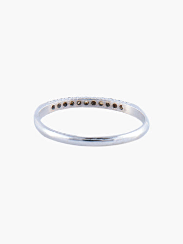 Bague 51 Demi-alliance Or blanc Diamants 58 Facettes