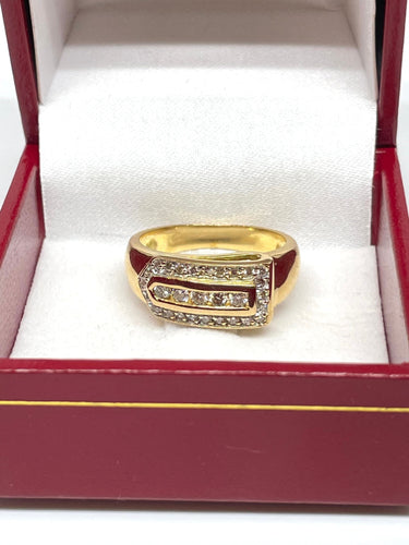 Bague Bague en or jaune diamants 58 Facettes