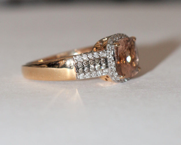 Bague Bague or rose et morganite 58 Facettes 470