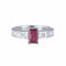 Bague 52 Bague Rubis rectangulaire 58 Facettes 325R140