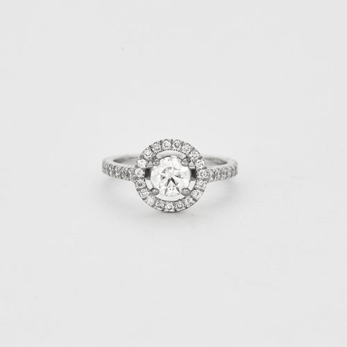 Bague 52 Bague Or blanc Diamants 58 Facettes