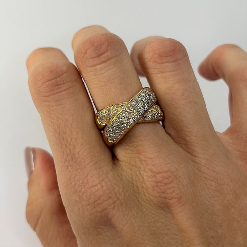 Bague Bague 2 Ors, diamants 58 Facettes 20400000492