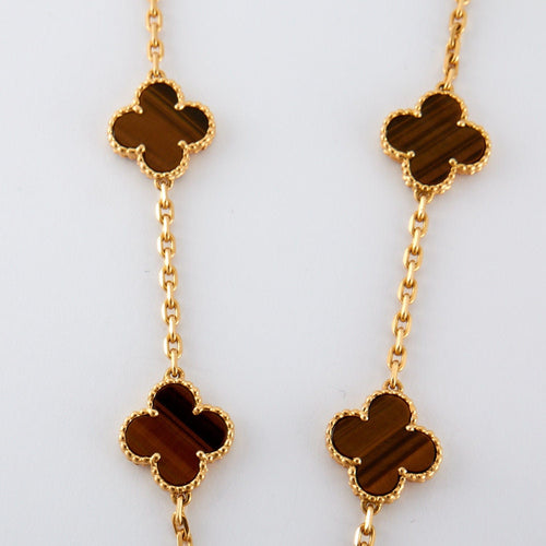 Collier Van Cleef & Arpels - Sautoir Alhambra Oeil de tigre 58 Facettes