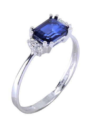 Bague Bague moderne, saphir, diamants 58 Facettes 063531