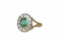 Bague 54 Bague marguerite Emeraude Diamants 58 Facettes
