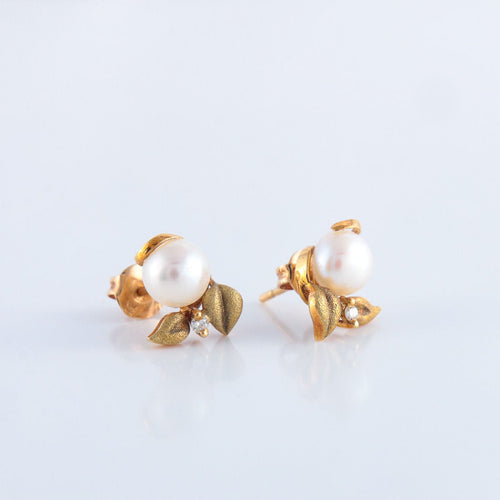 Boucles d'oreilles Clous d'oreilles Perles Diamants 58 Facettes JE43