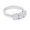Bague 55 Bague "trilogie", or blanc, diamants. 58 Facettes 32711
