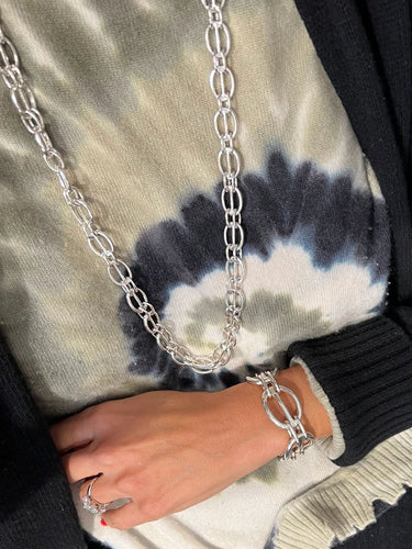 Collier Sautoir Hermès en argent 58 Facettes 1