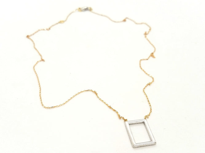 Collier Collier Graphique Or blanc Diamant 58 Facettes 579205RV