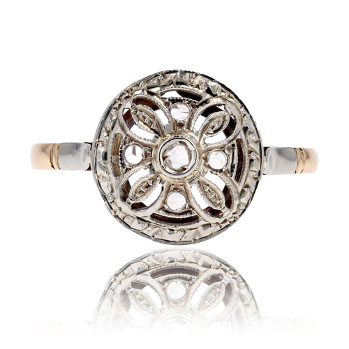 Bague 52 Bague ancienne diamants ronde 58 Facettes 23-080B