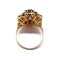 Bague Bague ancienne fleur grenats or jaune 58 Facettes