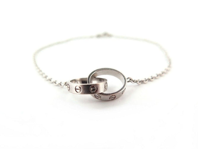 Bracelet bracelet CARTIER love crb6027200 en or blanc 18k t 17 chaine 58 Facettes 253421